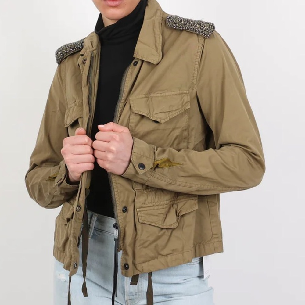 NEW Diesel Jacket in Military Green Size Small 100% Cotton